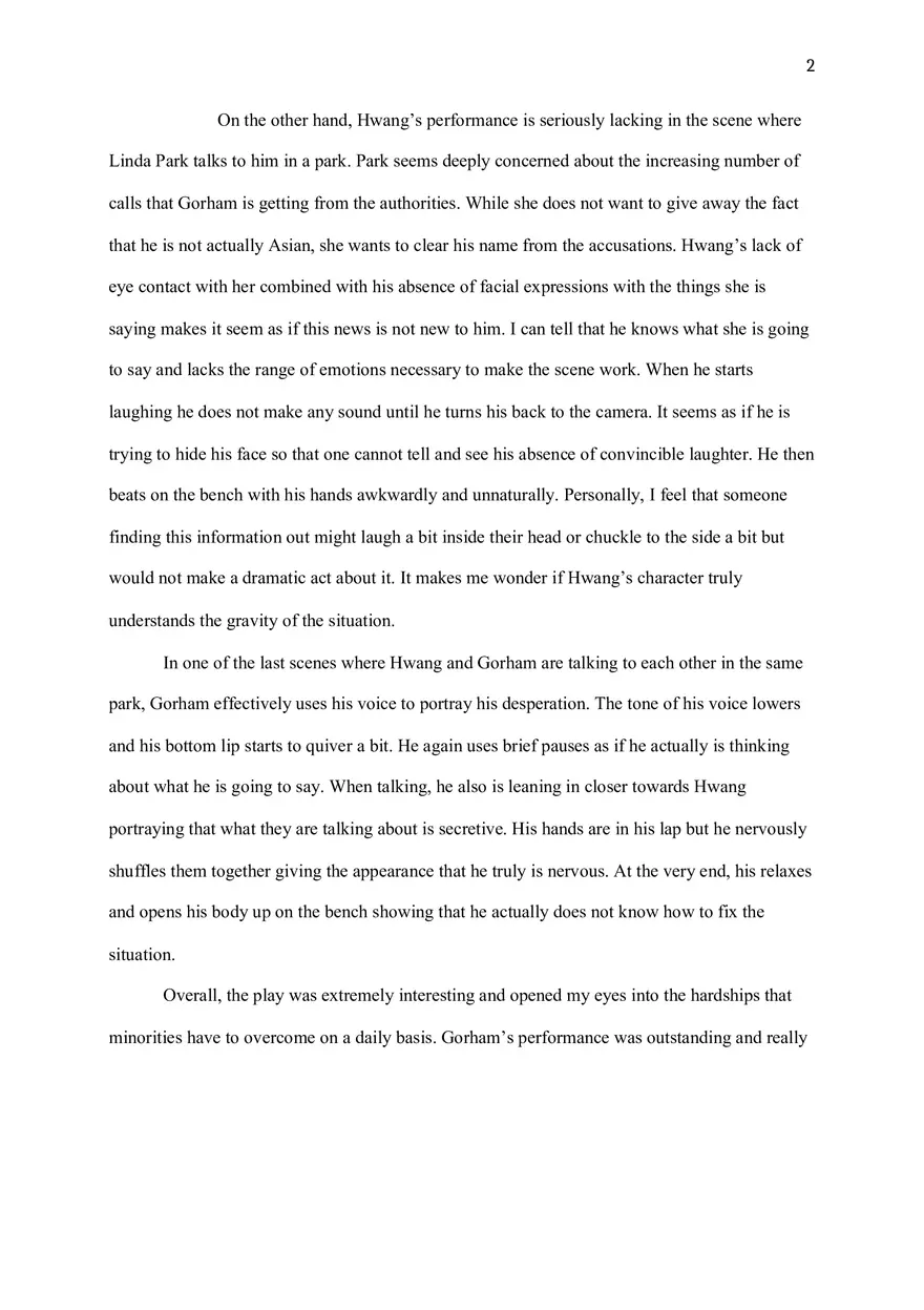 Acting Critique of YellowFace - Page 2