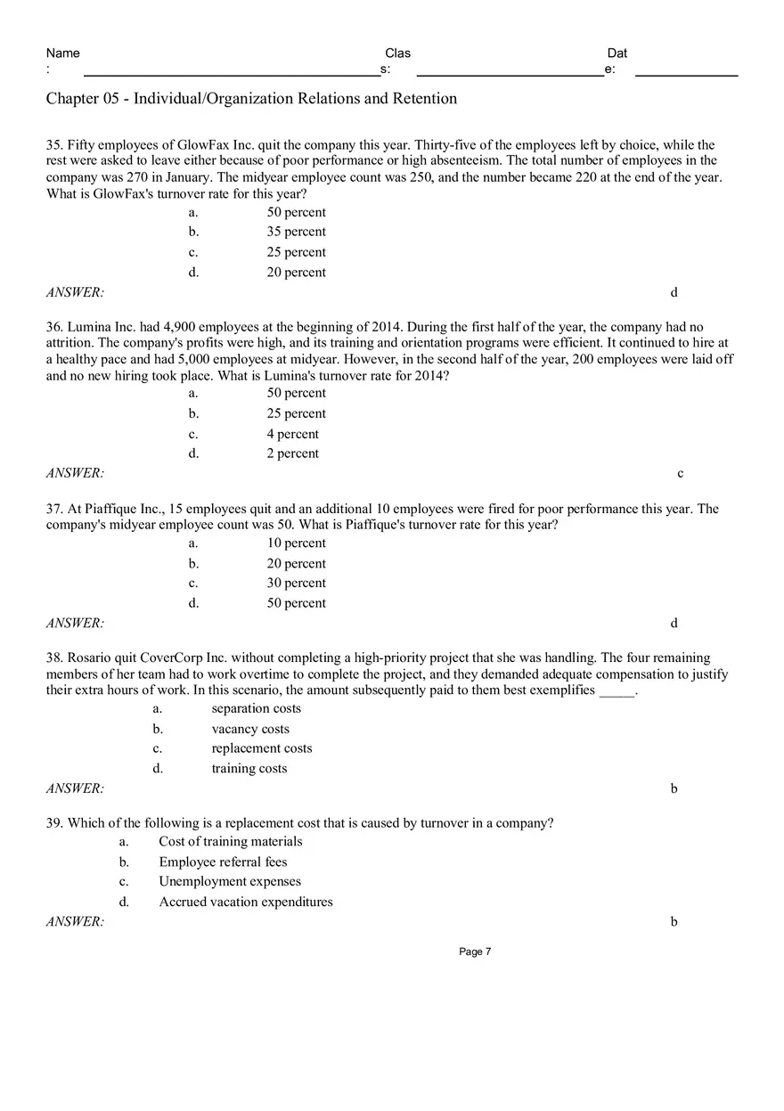 Chapter 05 Individual Organization Relations and Retention Multiple Choice - Page 7