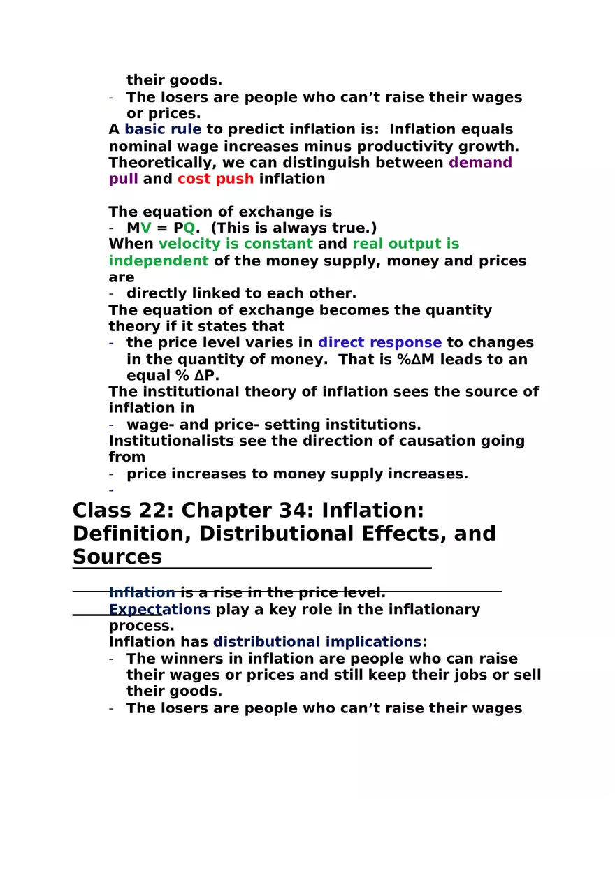Macroeconomics Study Guide - Page 7