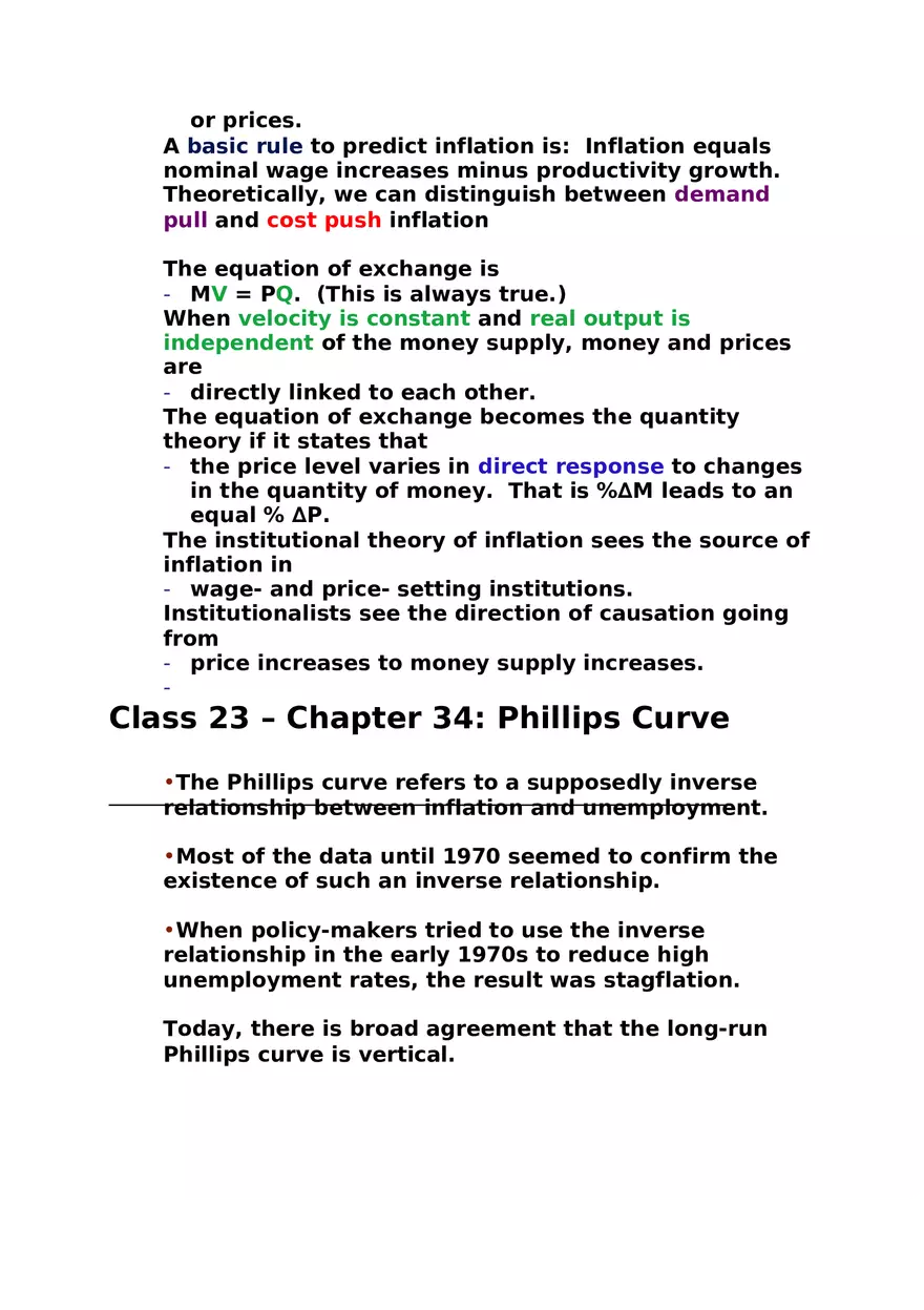 Macroeconomics Study Guide - Page 8