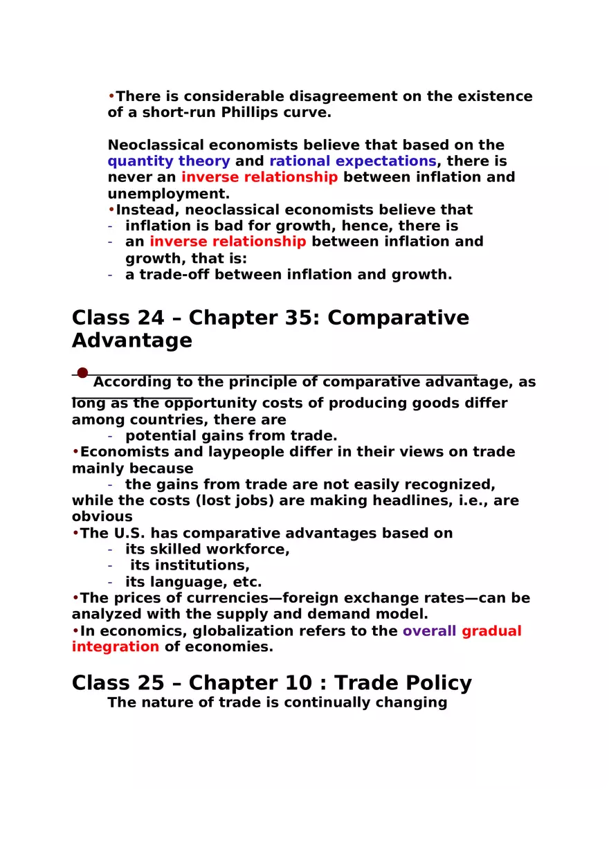 Macroeconomics Study Guide - Page 9