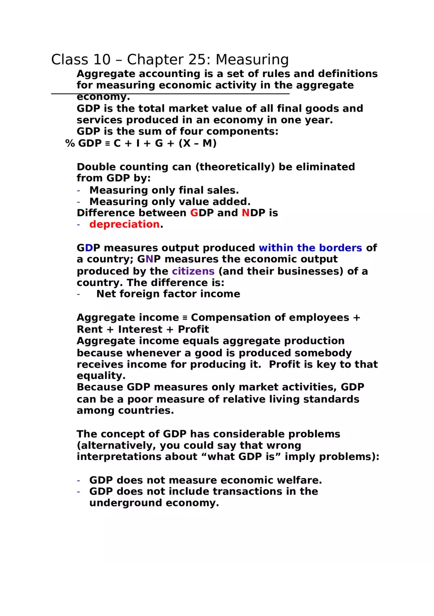 Macroeconomics Study Guide - Page 16