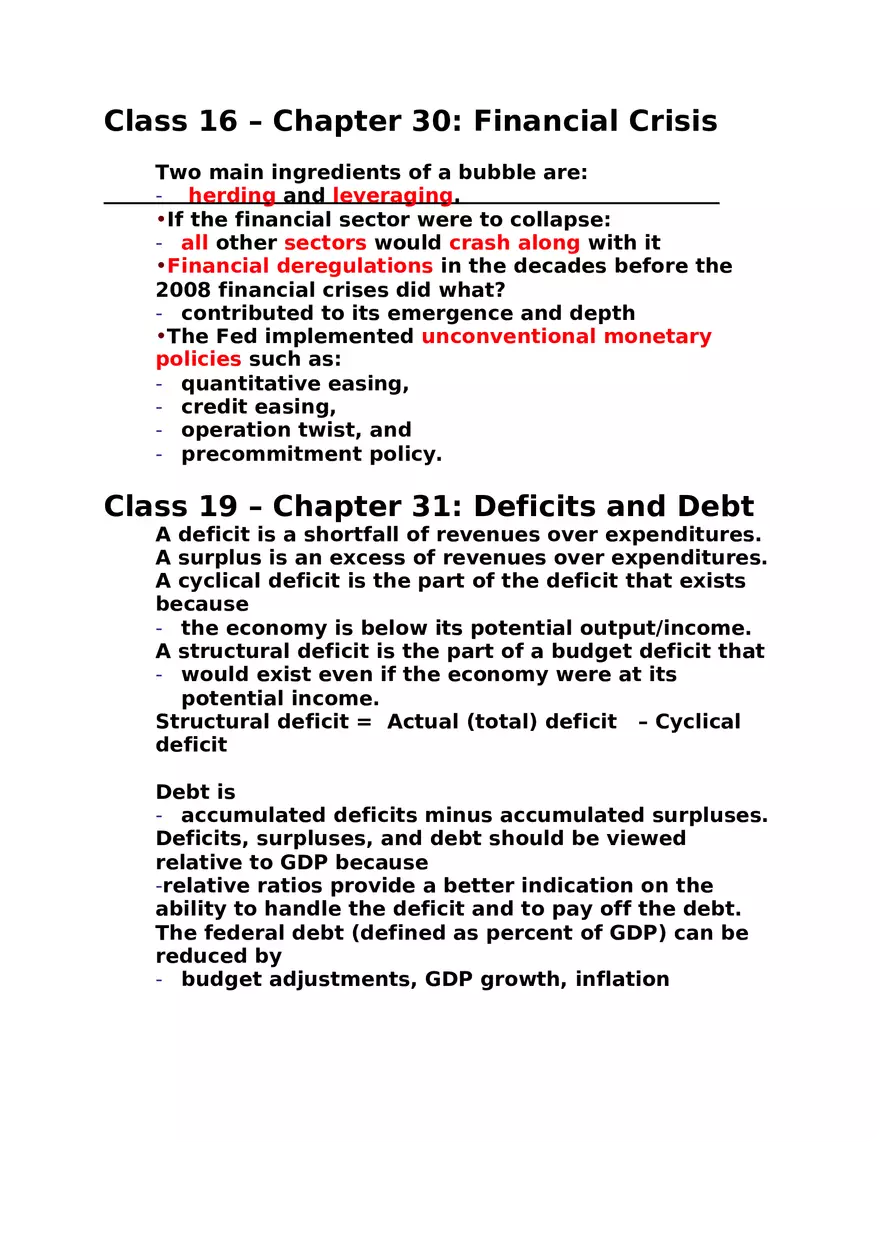 Macroeconomics Study Guide - Page 5