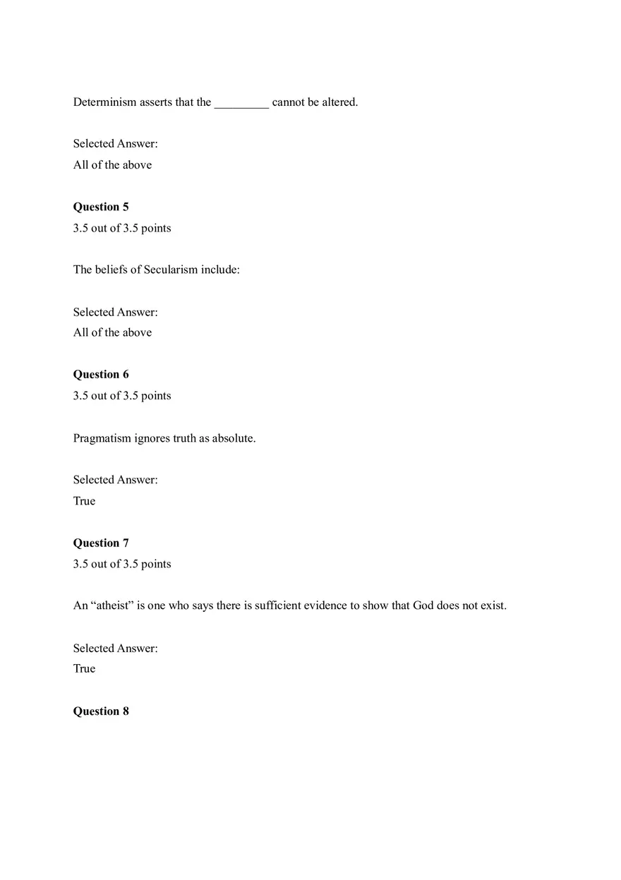 Religion Fall 2020 Quiz 6 - Page 2
