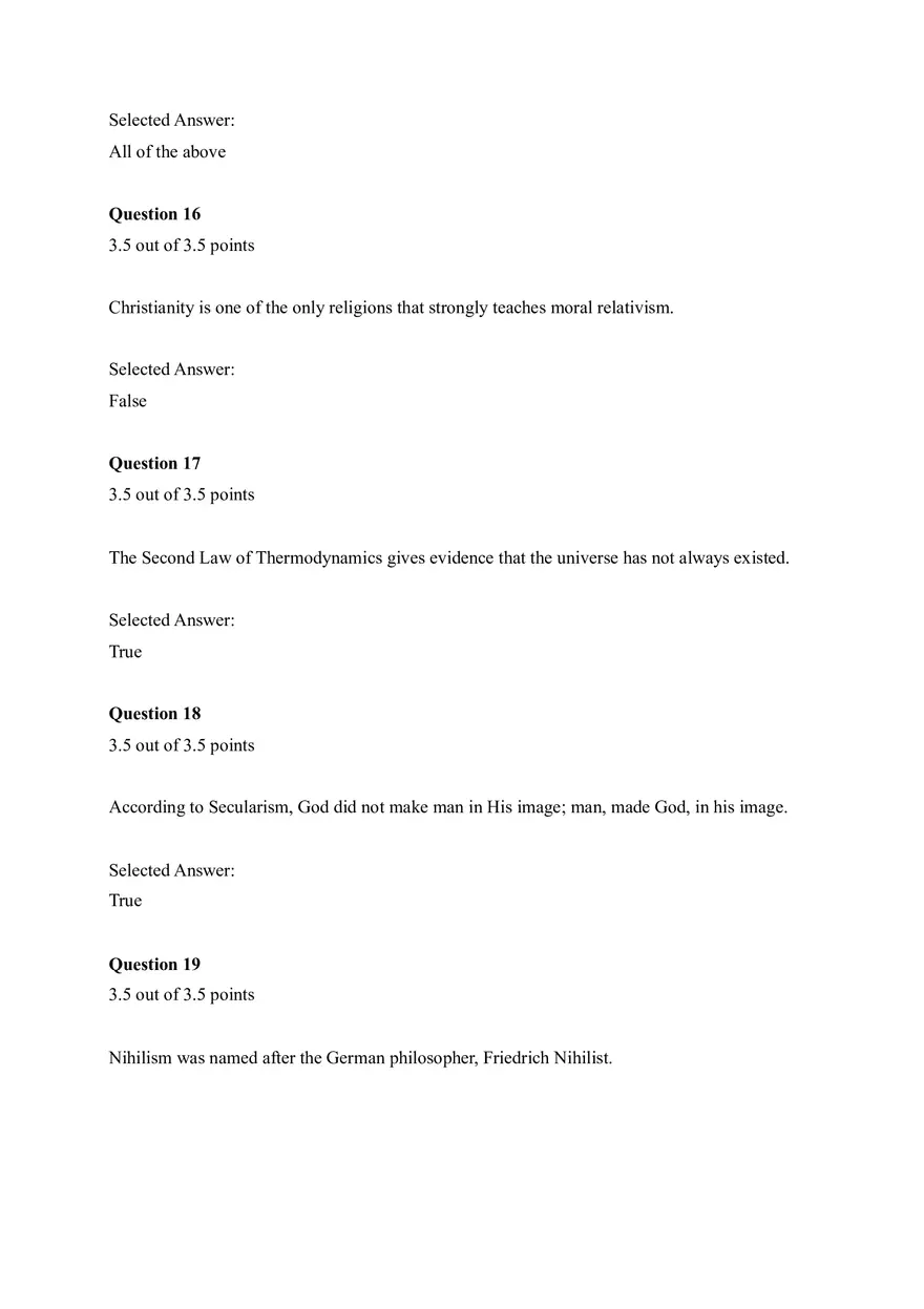 Religion Fall 2020 Quiz 6 - Page 5