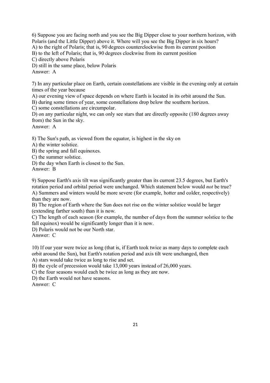 2.5 Mastering Astronomy Concept Quiz - Page 2
