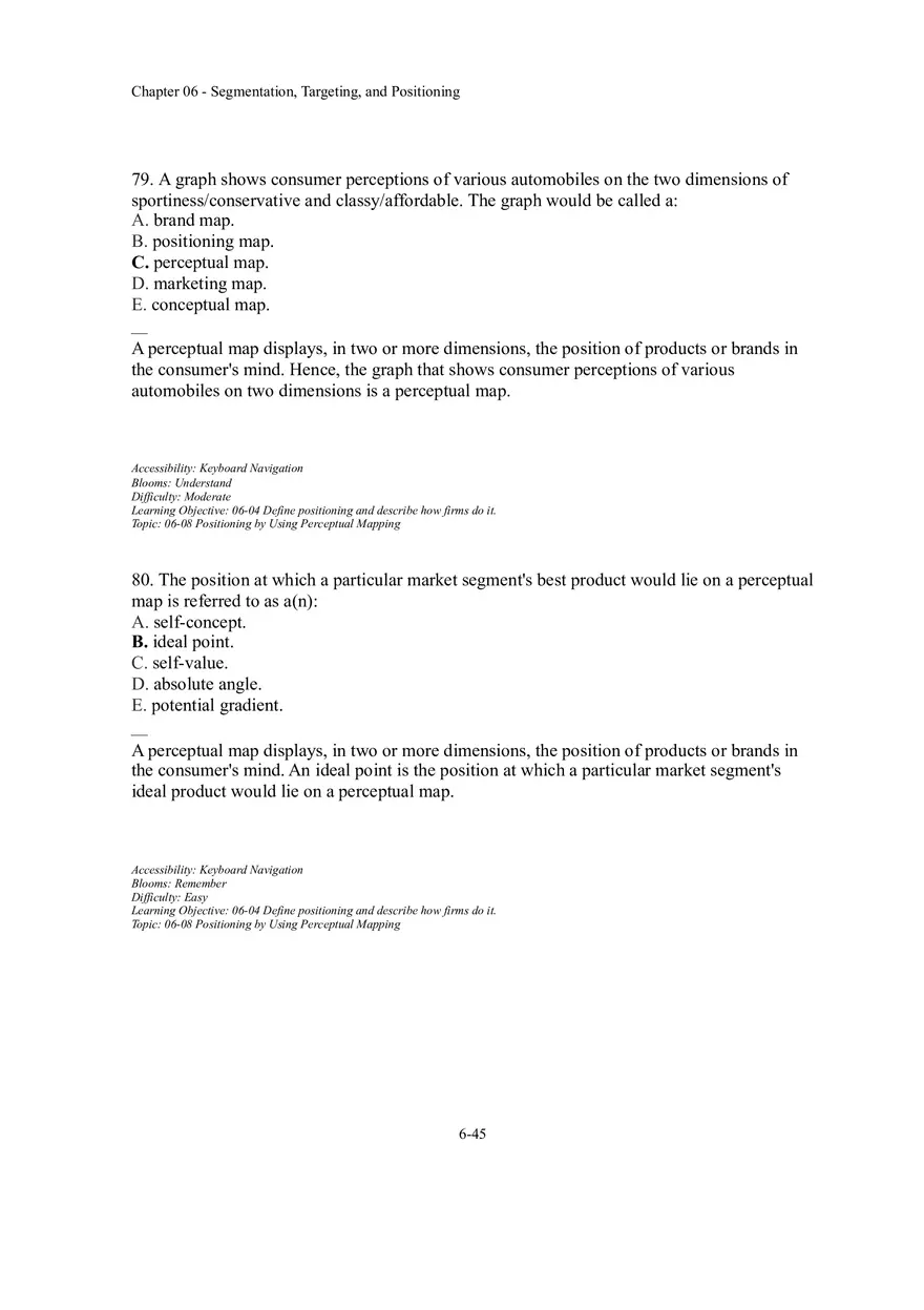 Segmentation, Targeting, and Positioning Multiple Choice  Part 5 - Page 2
