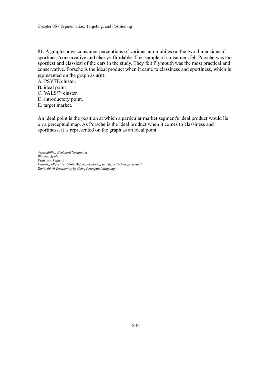 Segmentation, Targeting, and Positioning Multiple Choice  Part 5 - Page 5