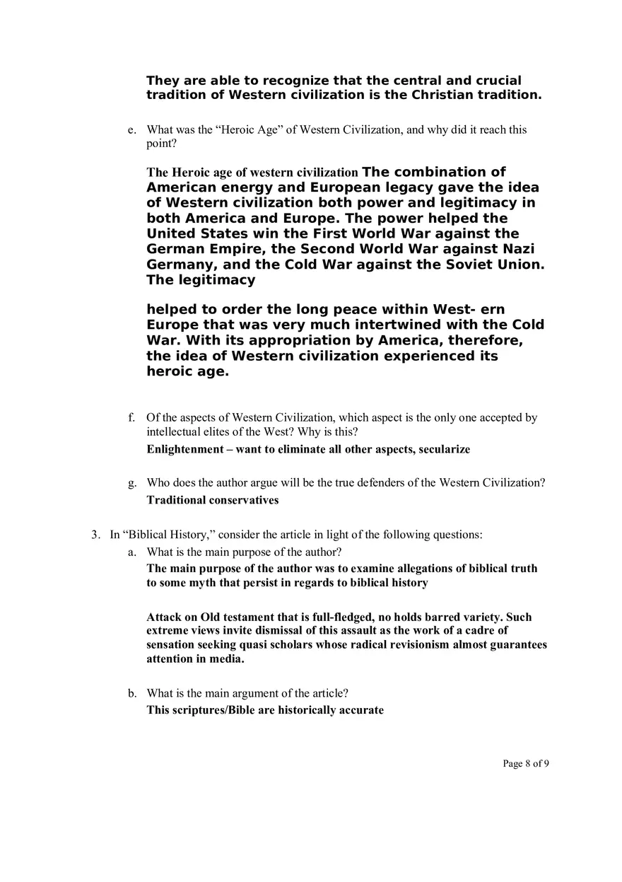 Western Civilization Test Study Guides - Page 8