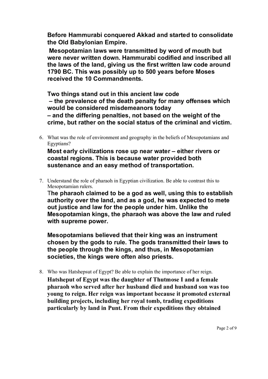 Western Civilization Test Study Guides - Page 2