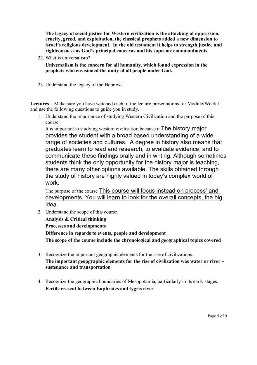 Western Civilization Test Study Guides - Page 5