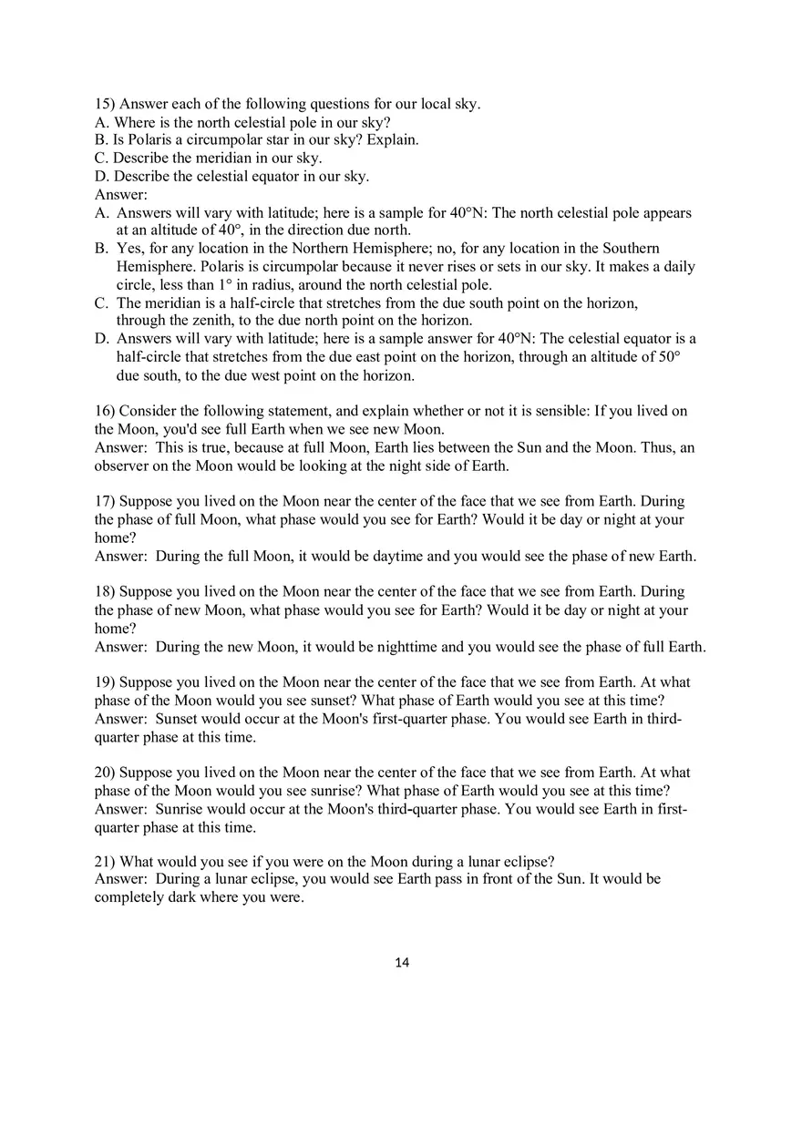 Chapter 2 Discovering the Universe for Yourself 2.3 Short Answer Questions - Page 3
