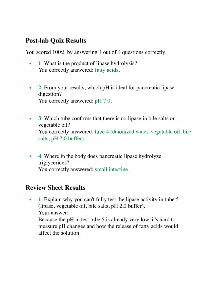 Exercise 8 Chemical and Physical Processes of Digestion - Page 2