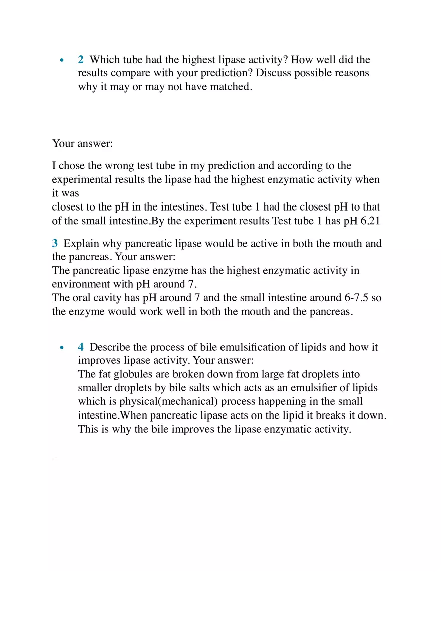 Exercise 8 Chemical and Physical Processes of Digestion - Page 3