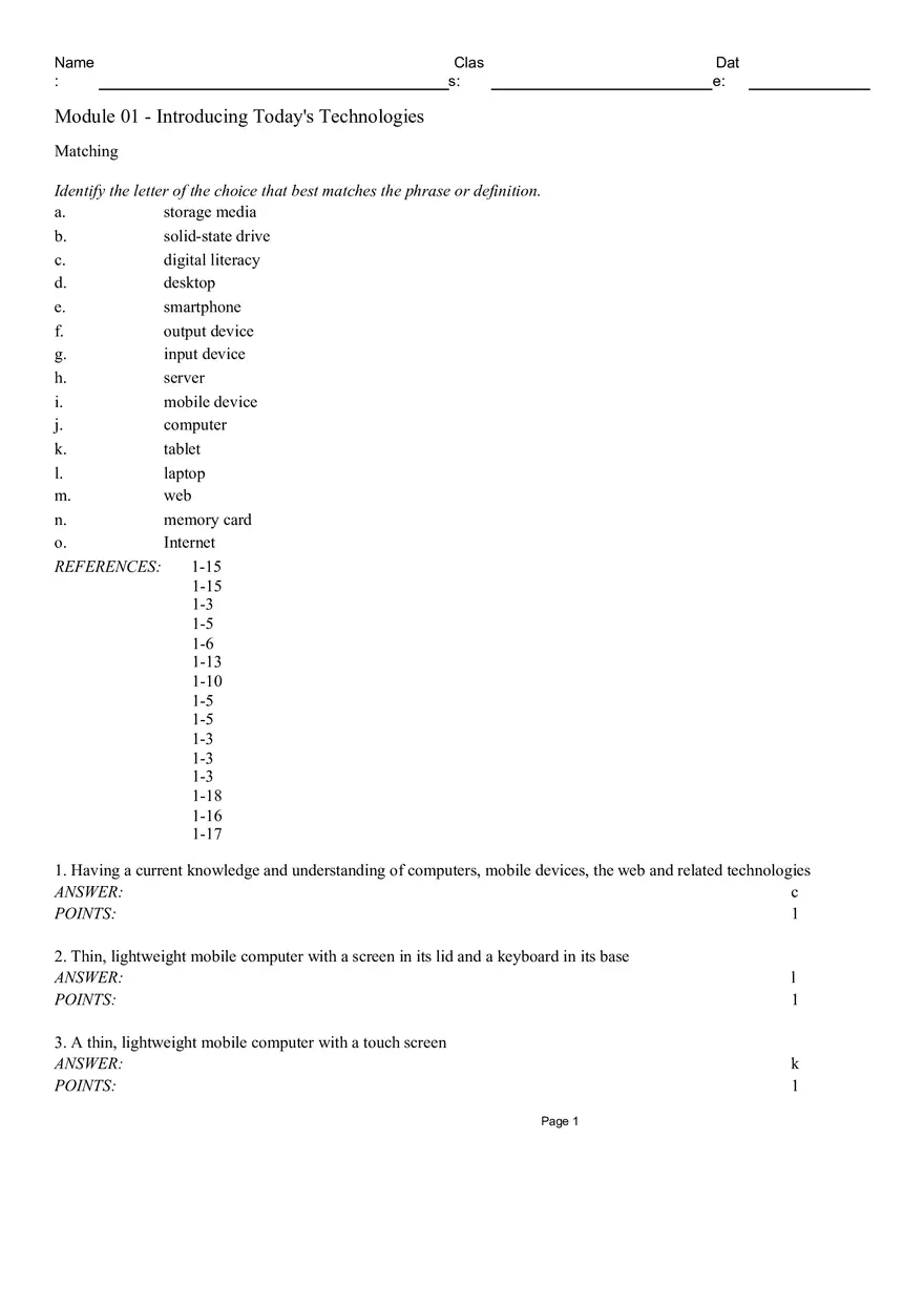 Module 01 Introducing Todays Technologies - Page 1