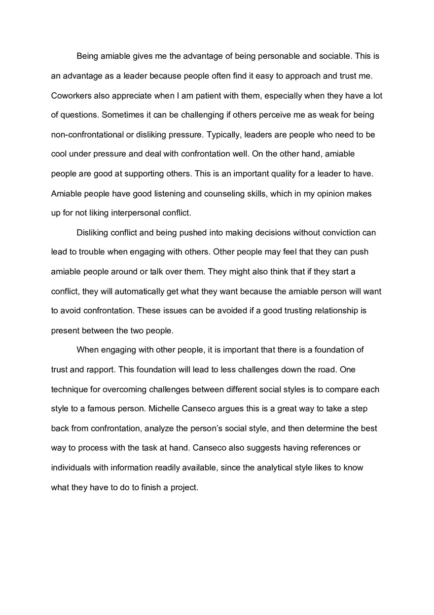 Social Styles Self-Assessment - Page 2