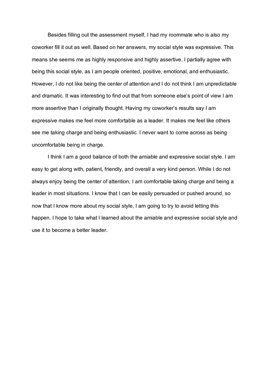 Social Styles Self-Assessment - Page 3