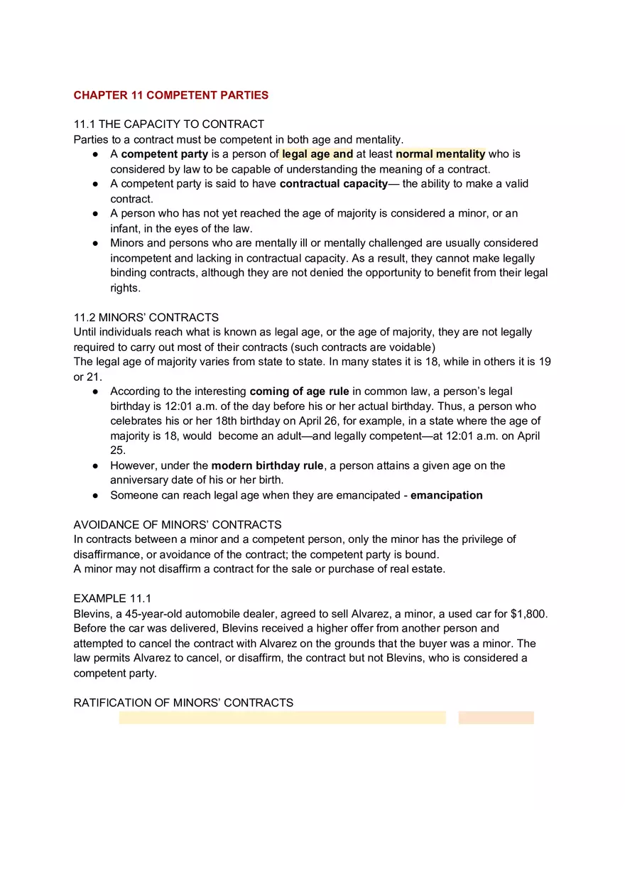 Chapter 11 Competent Parties - Page 1