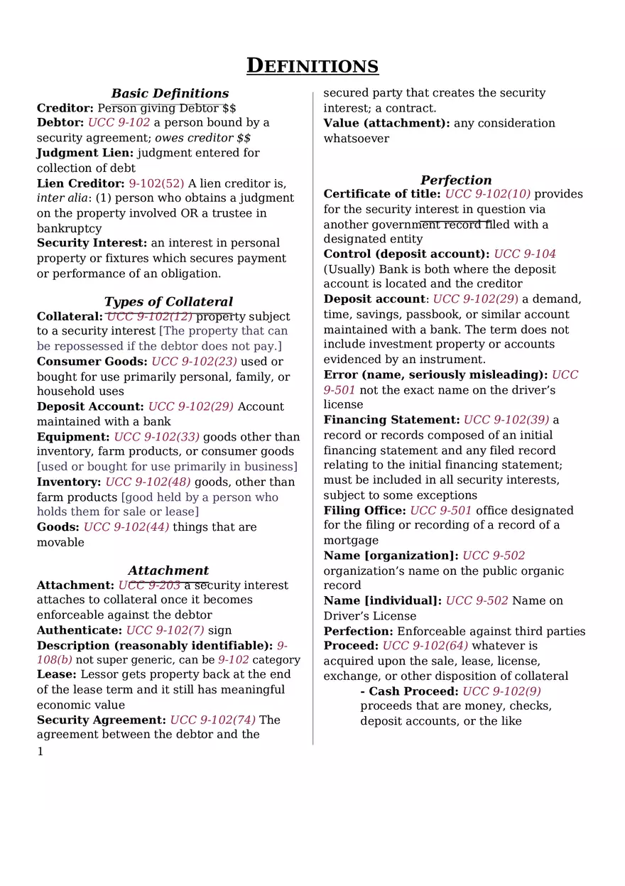 Definitions - Page 1