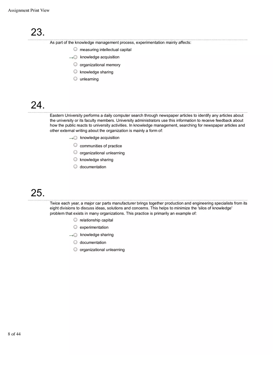 Organizational Behavior Ch 1 Multiple Choice 1 - Page 8