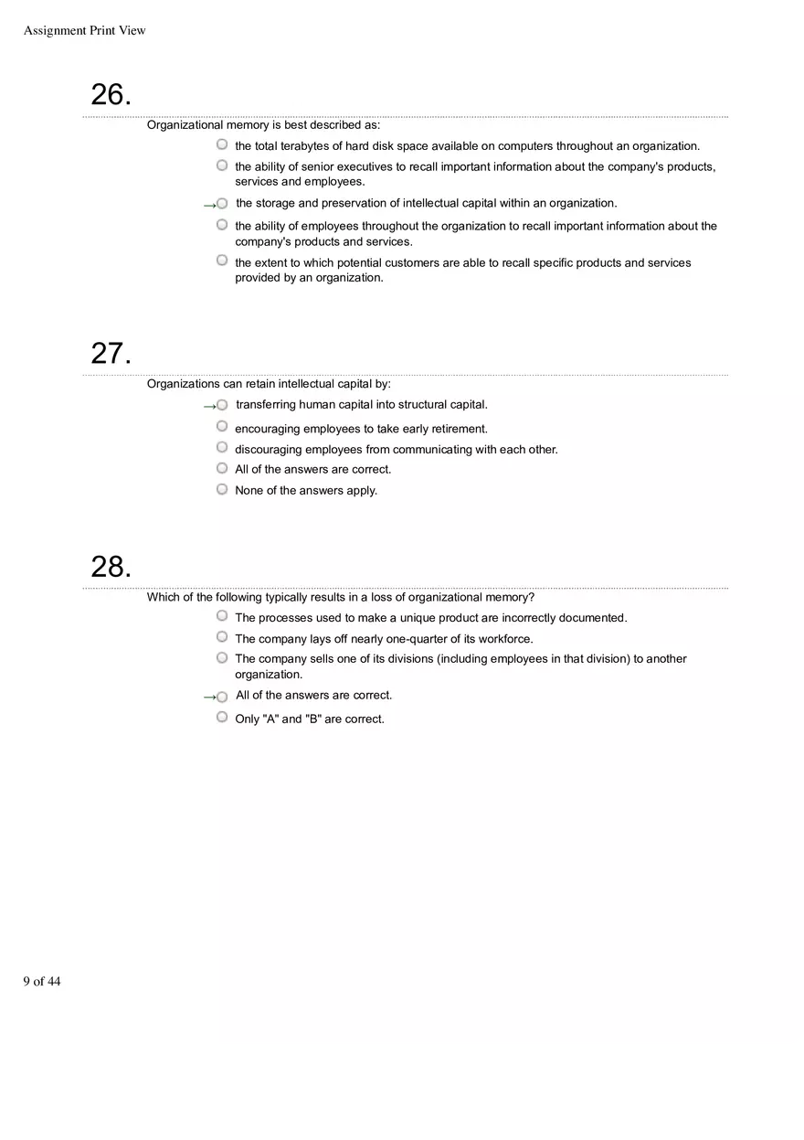 Organizational Behavior Ch 1 Multiple Choice 1 - Page 9