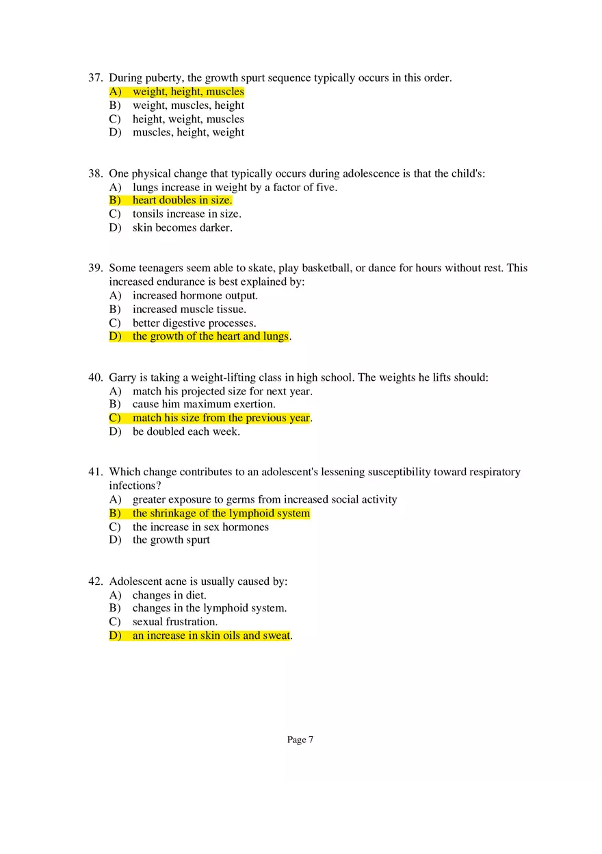 Chapter 09 Adolescence Multiple-Choice Questions 1 - Page 7