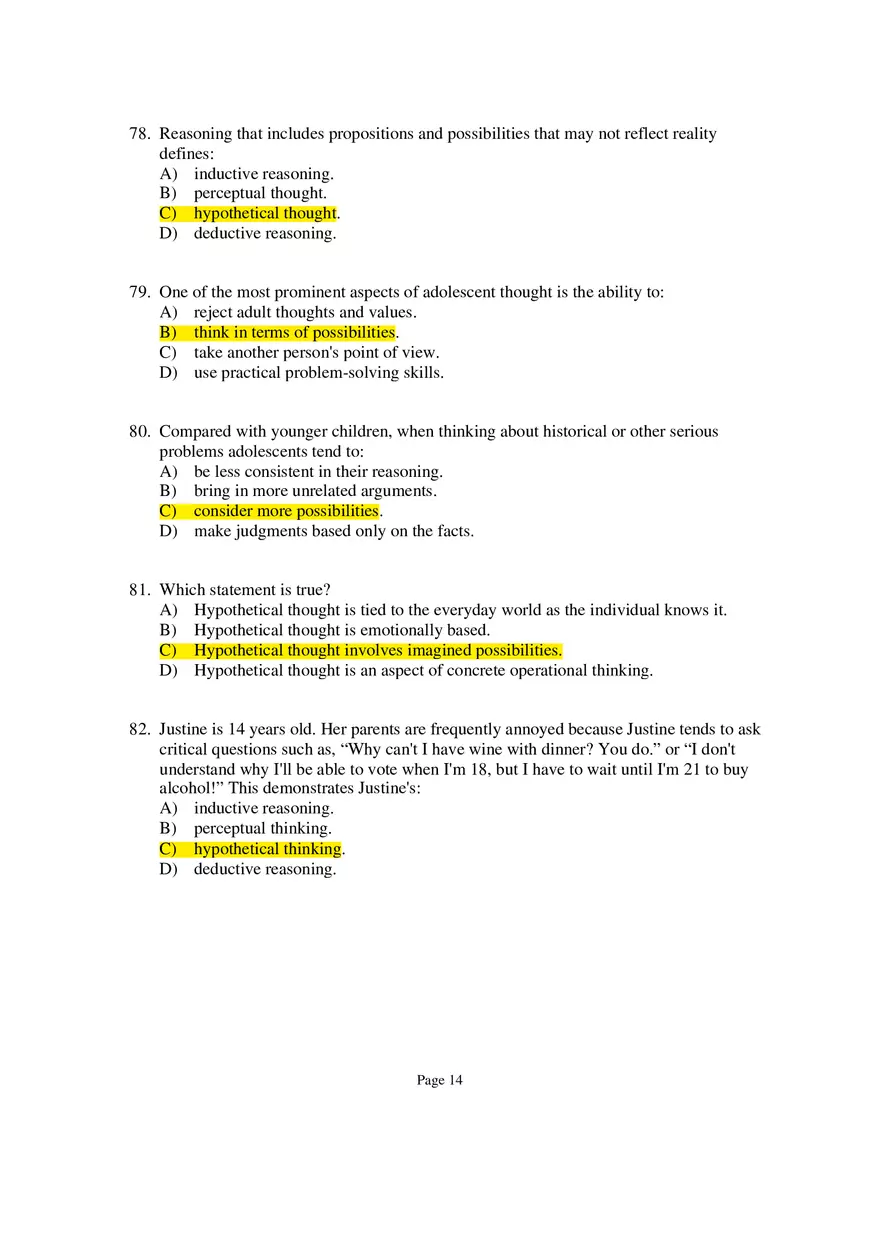 Chapter 09 Adolescence Multiple-Choice Questions 2 - Page 5