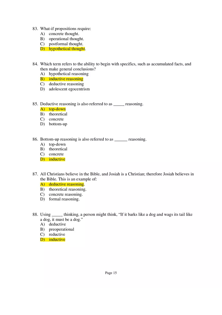 Chapter 09 Adolescence Multiple-Choice Questions 2 - Page 6