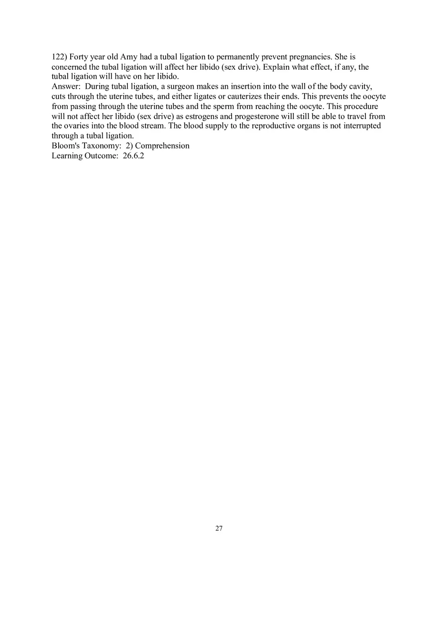 Chapter 26 The Reproductive System Answers Part 2 - Page 7