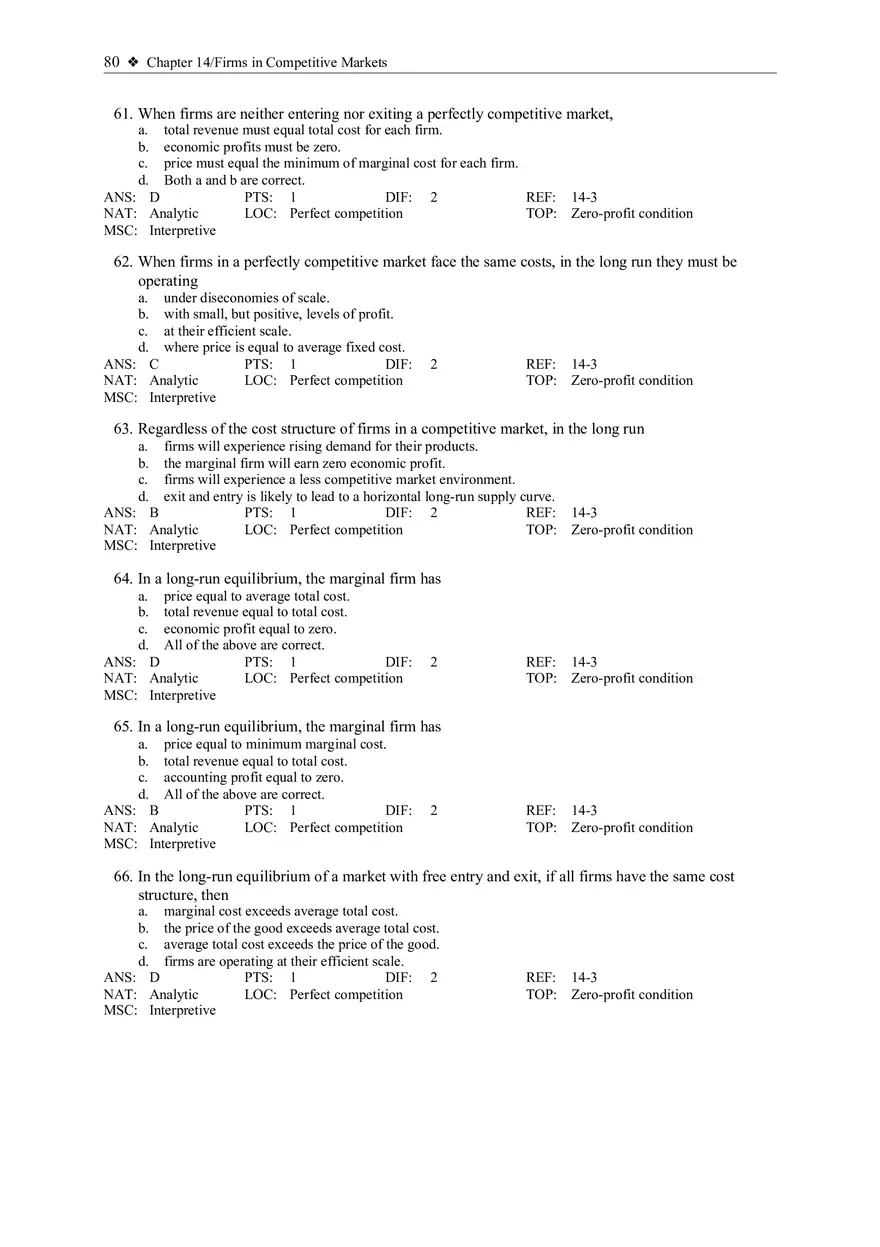 The Supply Curve in a Competitive Market - Page 7