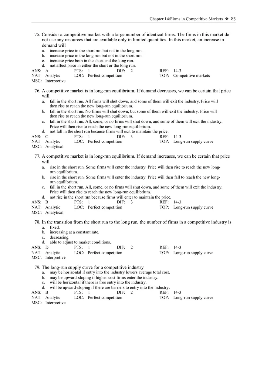 The Supply Curve in a Competitive Market - Page 10