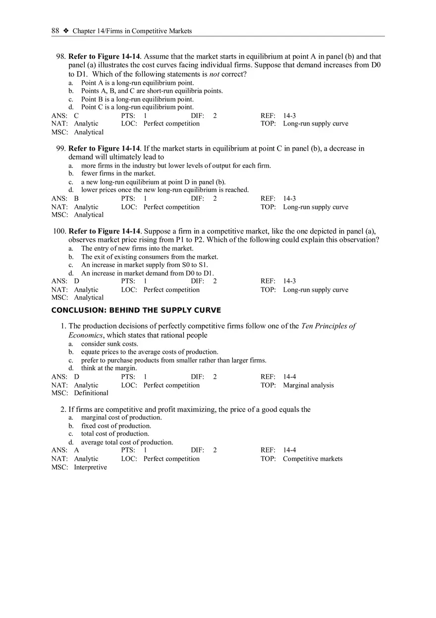 The Supply Curve in a Competitive Market - Page 16