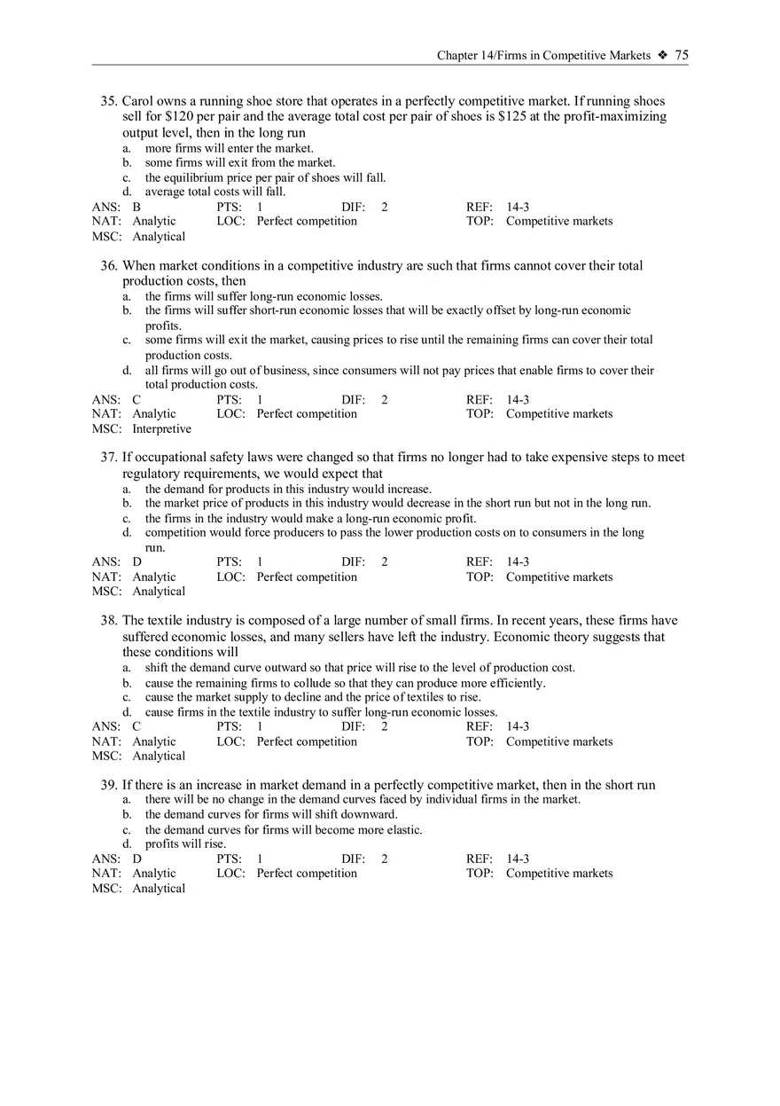 The Supply Curve in a Competitive Market - Page 24
