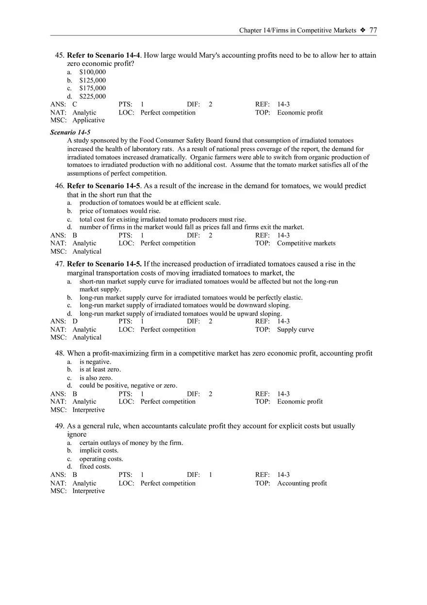The Supply Curve in a Competitive Market - Page 4