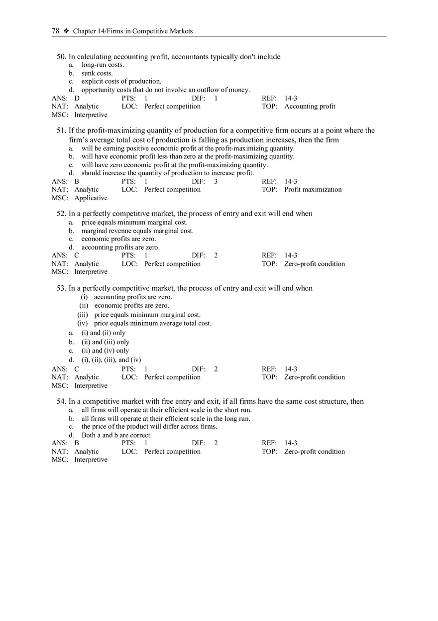 The Supply Curve in a Competitive Market - Page 5