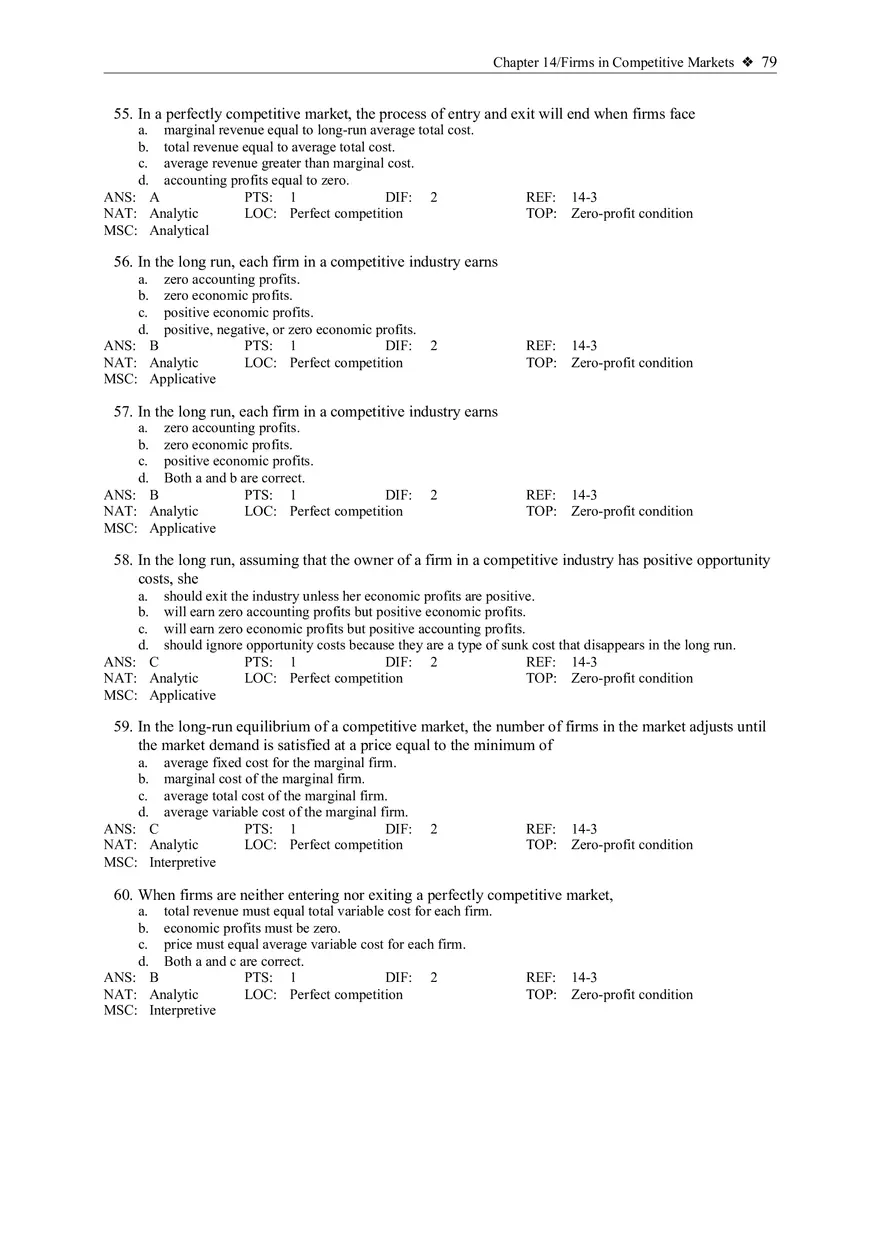 The Supply Curve in a Competitive Market - Page 6