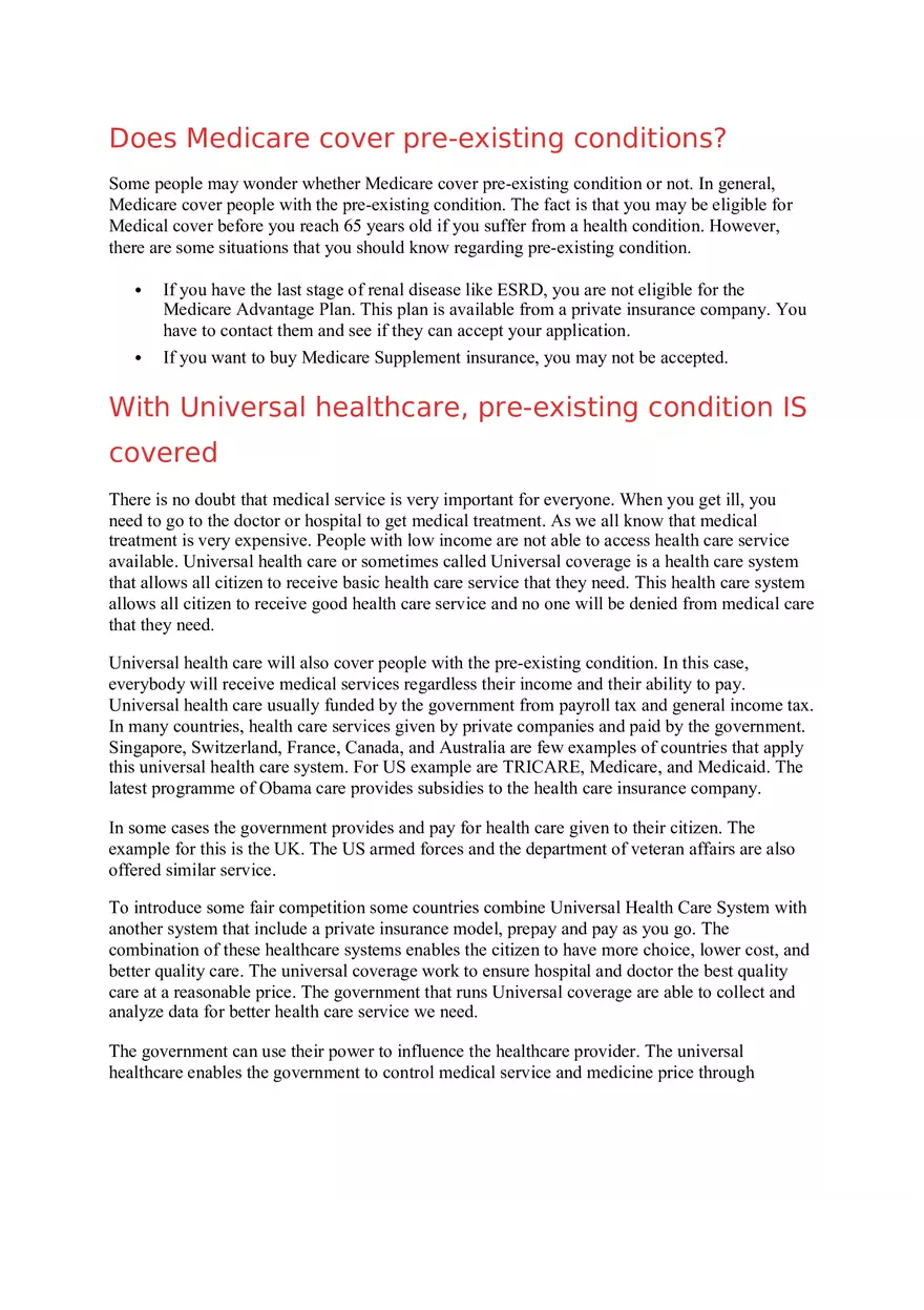 Pros and Cons of Universal Health Care - Page 8