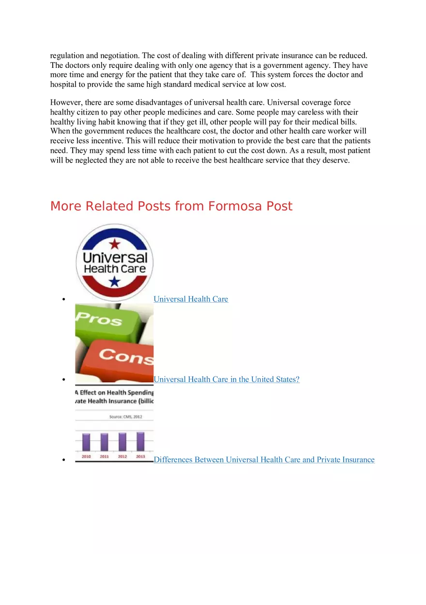 Pros and Cons of Universal Health Care - Page 9