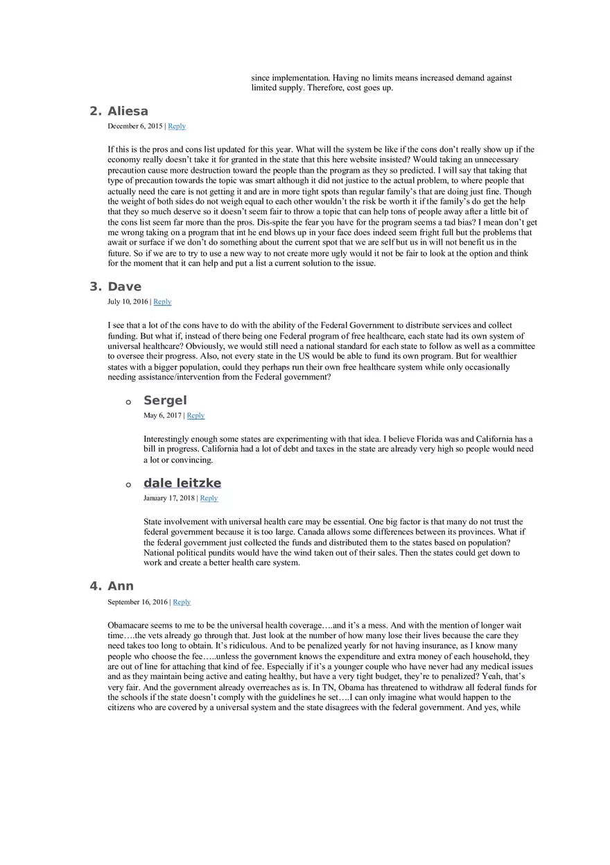 Pros and Cons of Universal Health Care - Page 12