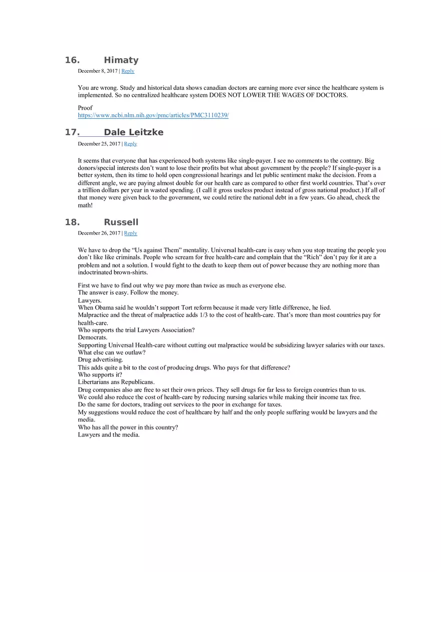 Pros and Cons of Universal Health Care - Page 18