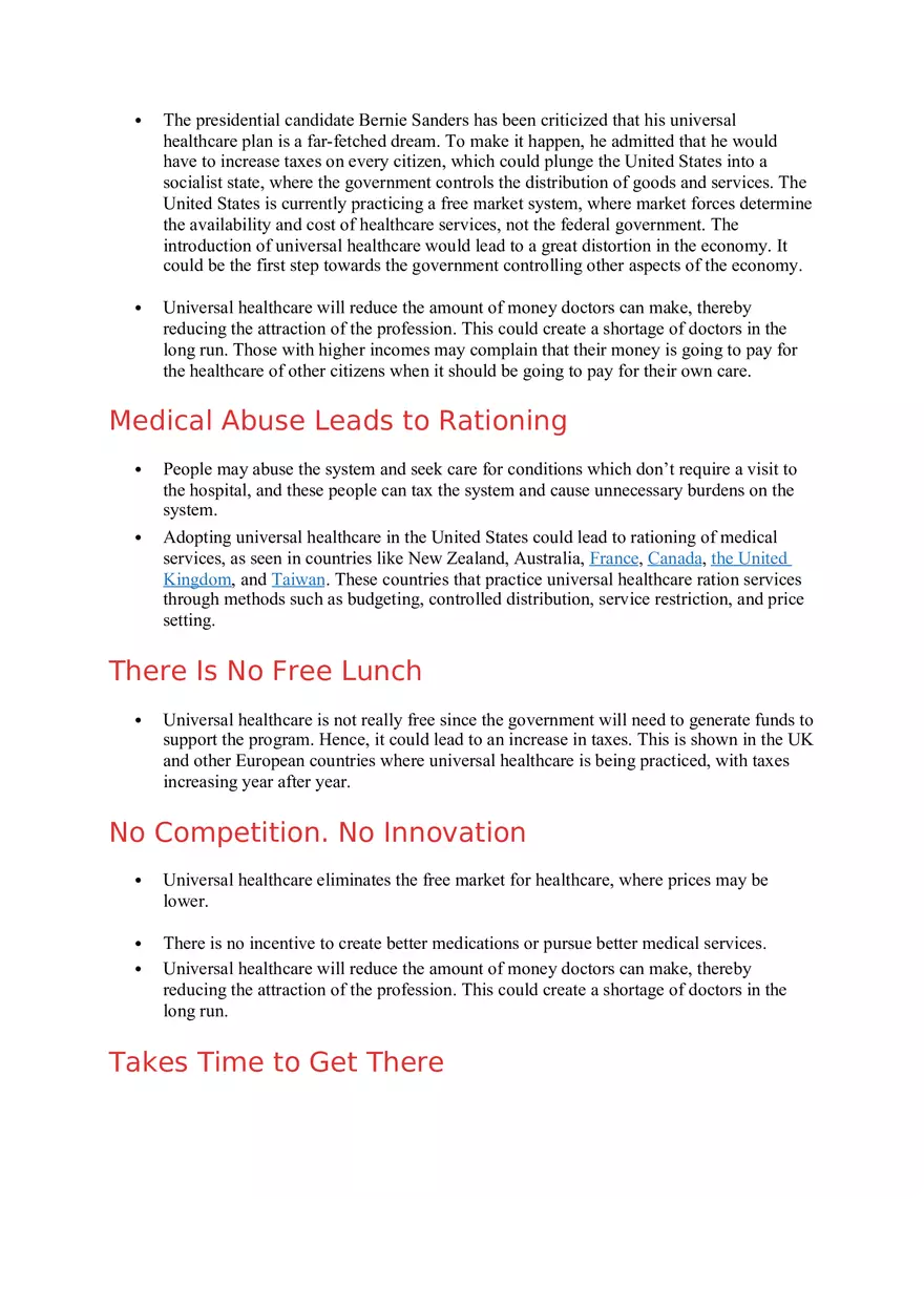 Pros and Cons of Universal Health Care - Page 21