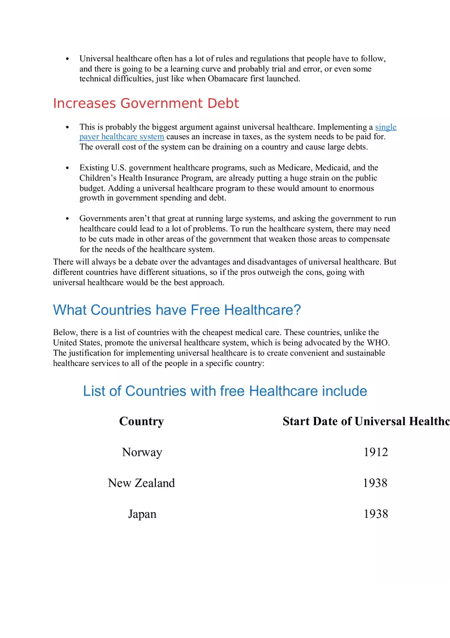 Pros and Cons of Universal Health Care - Page 22