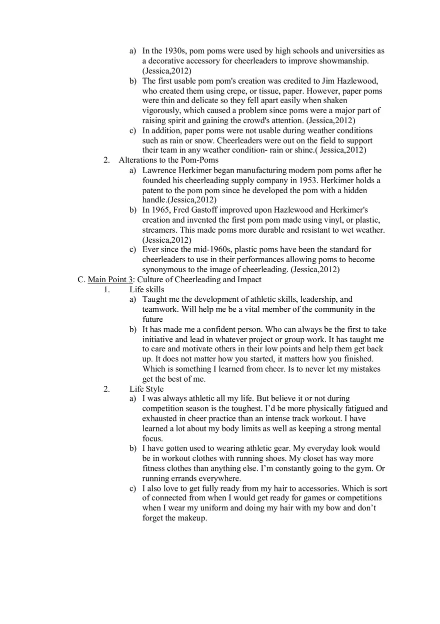 Special Interest Speech Cheerleading - Page 2