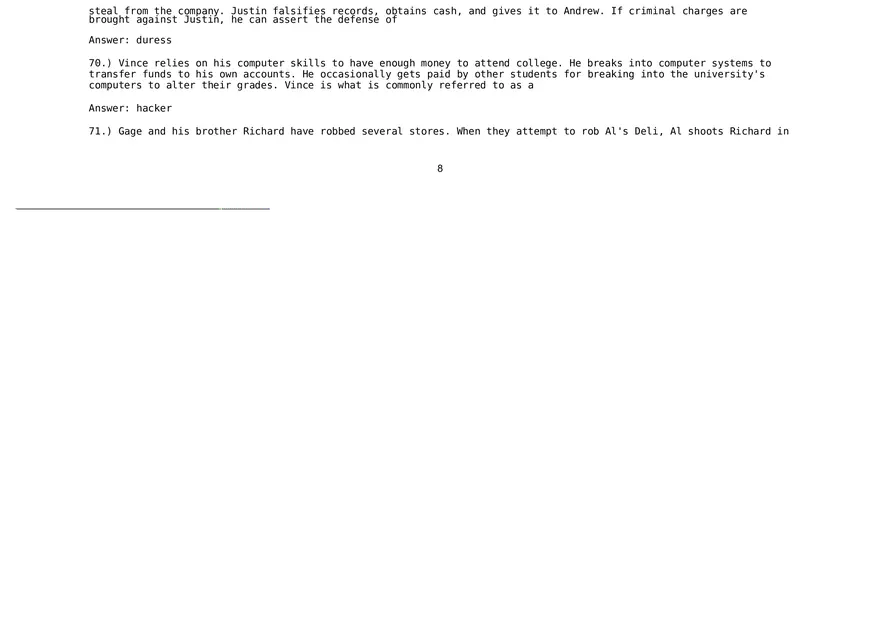The Basic Purpose of Tort Law is to Punish Criminal Wrongdoers - Page 8