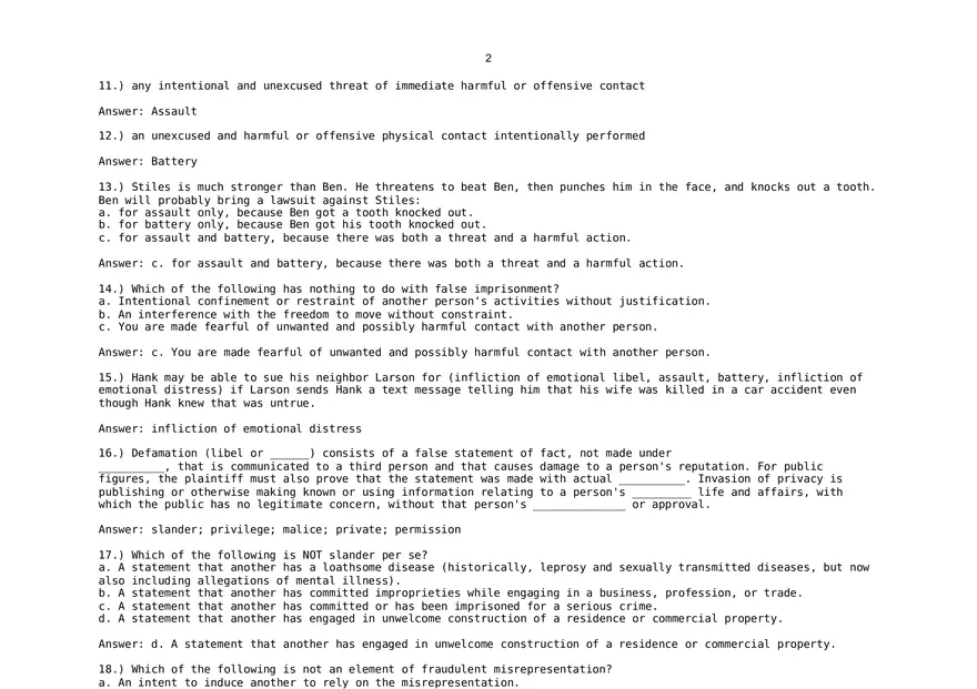 The Basic Purpose of Tort Law is to Punish Criminal Wrongdoers - Page 13