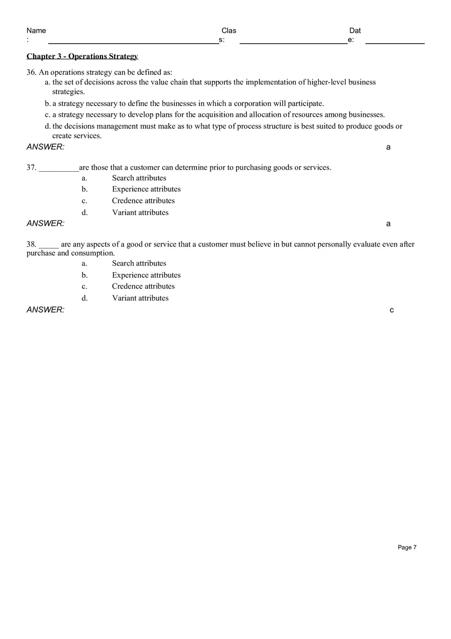 Chapter 3 - Operations Strategy - Page 7
