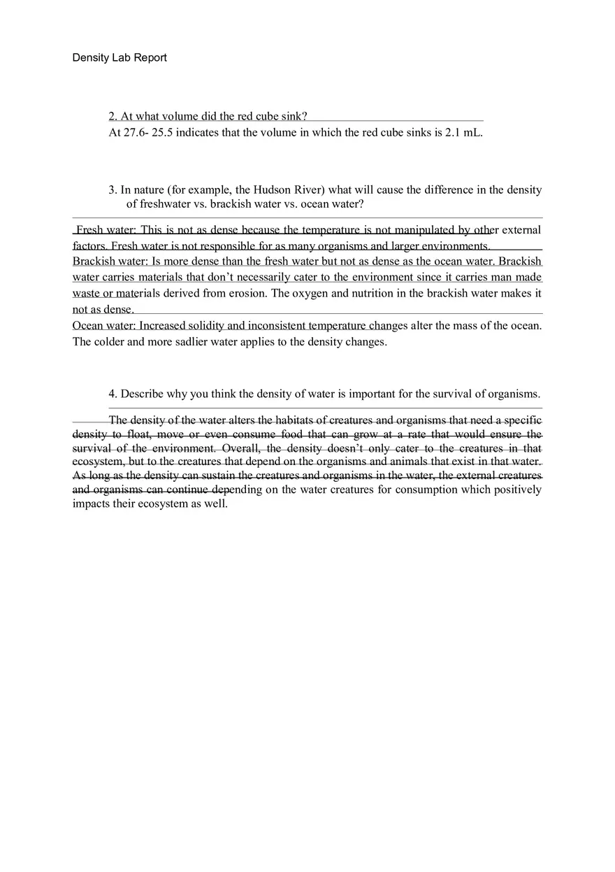 Density Lab Report - Page 2