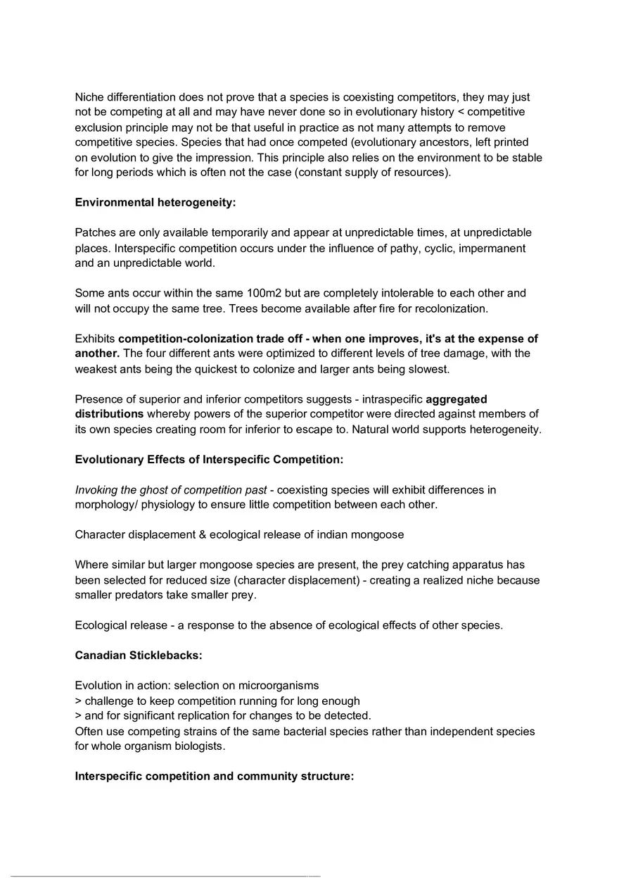 Ecological Effects of Interspecific Competition - Page 3