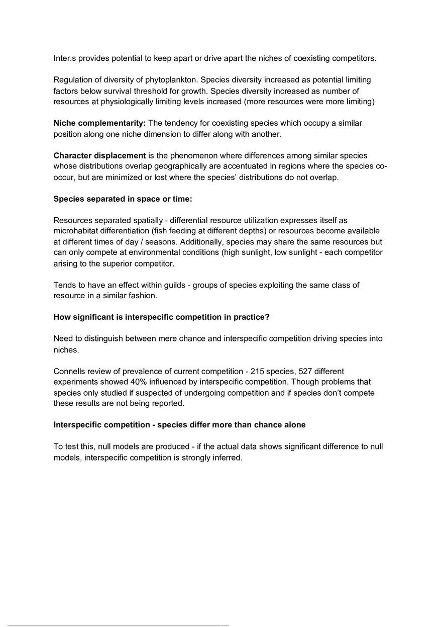 Ecological Effects of Interspecific Competition - Page 4