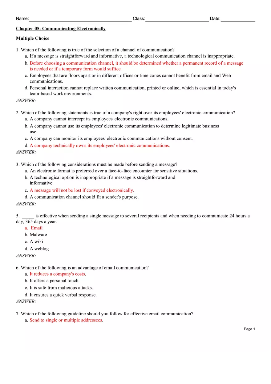 Chapter 05 Communicating Electronically - Page 1